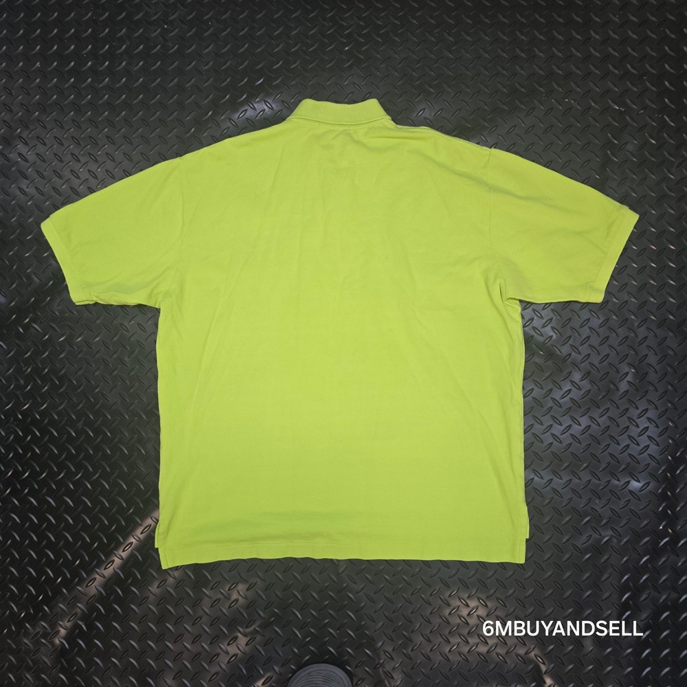 Polo Ralph Lauren Mens XXL Lime Green Pique Cotton Short Sleeve Polo‎ Shirt - Picture 4 of 10